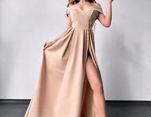 Сукня максі  з розрізом на спідниці  Сукня максі  з розрізом на спідниці  | PUSHKA SHOP