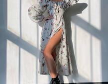 Сукня міді з квітковим принтом  Сукня міді з квітковим принтом  | PUSHKA SHOP