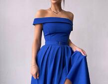 Сукня максі з відкритими плечима  Сукня максі з відкритими плечима  | PUSHKA SHOP