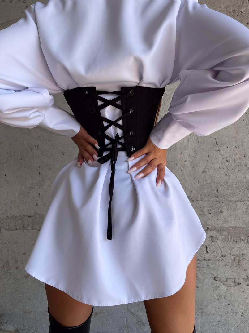 Приталена сорочка + корсет  Приталена сорочка + корсет  | PUSHKA SHOP