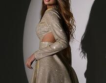 Блискуча сукня з відкритою  спинкою | PUSHKA SHOP