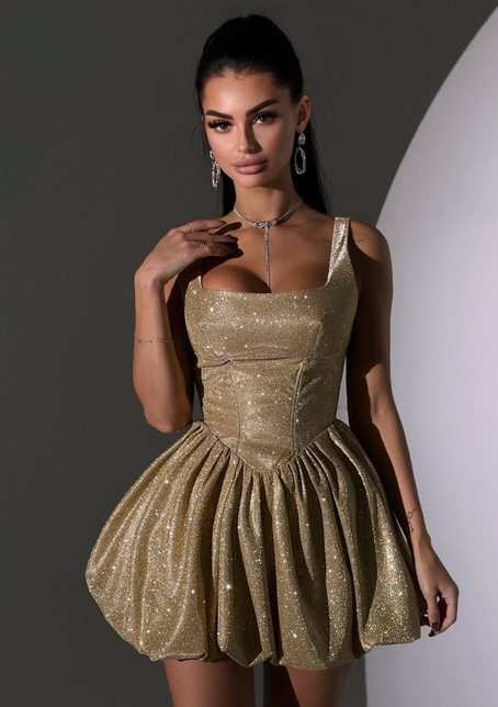 Сяюча корсетна  сукня міні  | PUSHKA SHOP