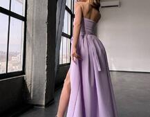 Сукня максі  з розрізом на спідниці  Сукня максі  з розрізом на спідниці  | PUSHKA SHOP