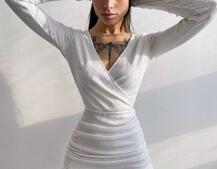 Трикотажное платье с присобранной юбкой Трикотажное платье с присобранной юбкой | PUSHKA SHOP