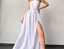 Сукня максі  з розрізом на спідниці  Сукня максі  з розрізом на спідниці  | PUSHKA SHOP