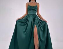 Атласний комплект: корсет + спідниця максі  | PUSHKA SHOP