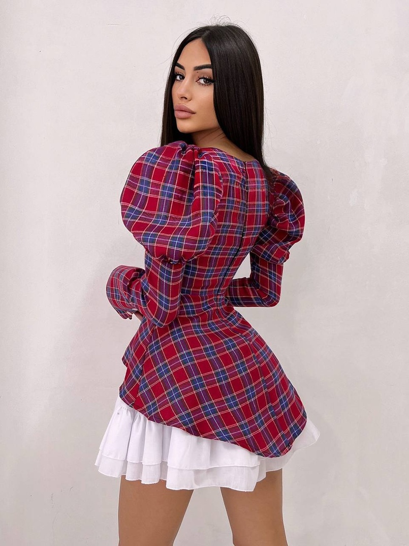 Сукня з об'ємними рукавами + спідниця з воланами Сукня з об'ємними рукавами + спідниця з воланами | PUSHKA SHOP