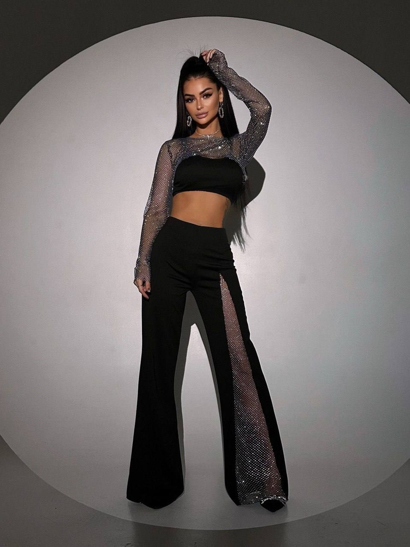 Комплект: сяючий топ + штани Комплект: сяючий топ + штани | PUSHKA SHOP