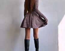 Трикотажна сукня міні із спідницею сонцем     Трикотажна сукня міні із спідницею сонцем     | PUSHKA SHOP