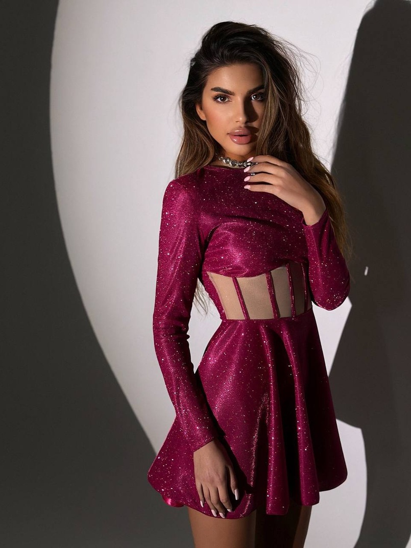 Блискуча корсетна сукня з пишною спідницею | PUSHKA SHOP