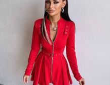 Сукня з пишною спідницею і поясом | PUSHKA SHOP