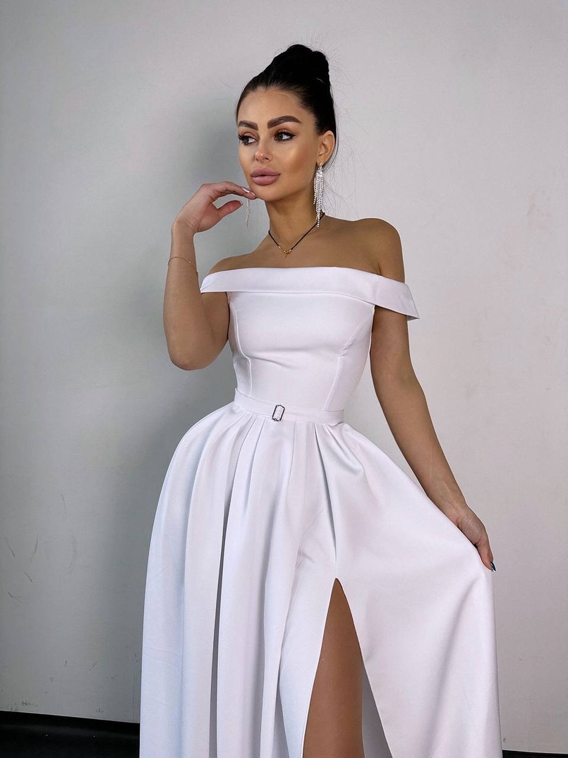 Сукня максі з відкритими плечима  | PUSHKA SHOP