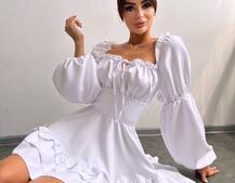 Сукня з воланами та шнурівкою  по спинці Сукня з воланами та шнурівкою  по спинці | PUSHKA SHOP