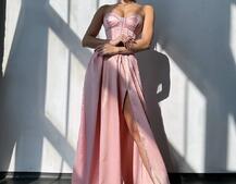 Комплект: корсет-бюстьє , декорований стразами  + спідниця максі з розрізом   Ручна робота  Комплект: корсет-бюстьє , декорований стразами  + спідниця максі з розрізом   Ручна робота  | PUSHKA SHOP