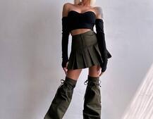 Комплект: спідниця з гетрами + топ Комплект: спідниця з гетрами + топ | PUSHKA SHOP