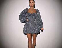 Сяюча корсетна сукня бюстьє з подвійною спідницею  | PUSHKA SHOP