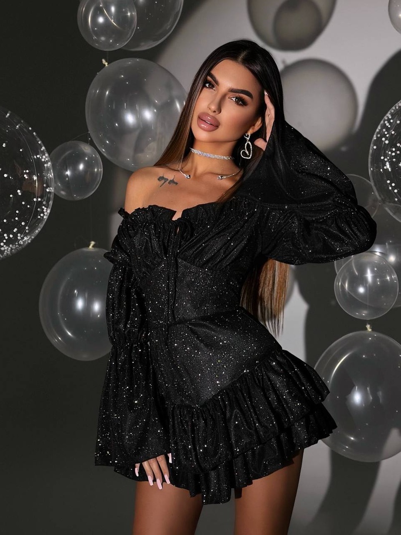 Сукня із пишною спідницею та воланами Сукня із пишною спідницею та воланами | PUSHKA SHOP