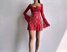 Мереживна сукня міні з чашечками    | PUSHKA SHOP