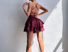 Шовкова сукня  з пишною спідницею та шнурівкою   | PUSHKA SHOP