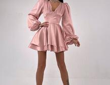 Атласна корсетна сукня  з пишною подвійною спідницею  | PUSHKA SHOP