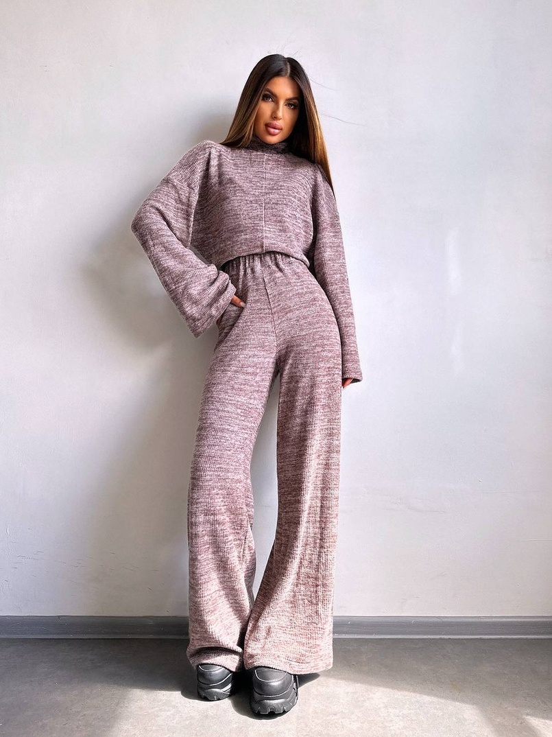 Трикотажний базовий комплект: світшот + штани  Трикотажний базовий комплект: світшот + штани  | PUSHKA SHOP