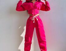 Комплект на флісі : худі з елементами корсету + штани  Комплект на флісі : худі з елементами корсету + штани  | PUSHKA SHOP