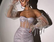 Сяючий комплект: корсет + спідниця  Сяючий комплект: корсет + спідниця  | PUSHKA SHOP