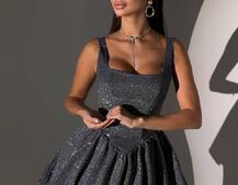 Сяюча корсетна  сукня міні  | PUSHKA SHOP