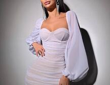 Корсетна сукня з чашечками з ефектом push up з драпіруванням   Корсетна сукня з чашечками з ефектом push up з драпіруванням   | PUSHKA SHOP