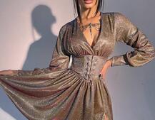 Блискуча сукня з корсетом Блискуча сукня з корсетом | PUSHKA SHOP