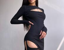 Облягаюча сукня міді цікавого крою Облягаюча сукня міді цікавого крою | PUSHKA SHOP