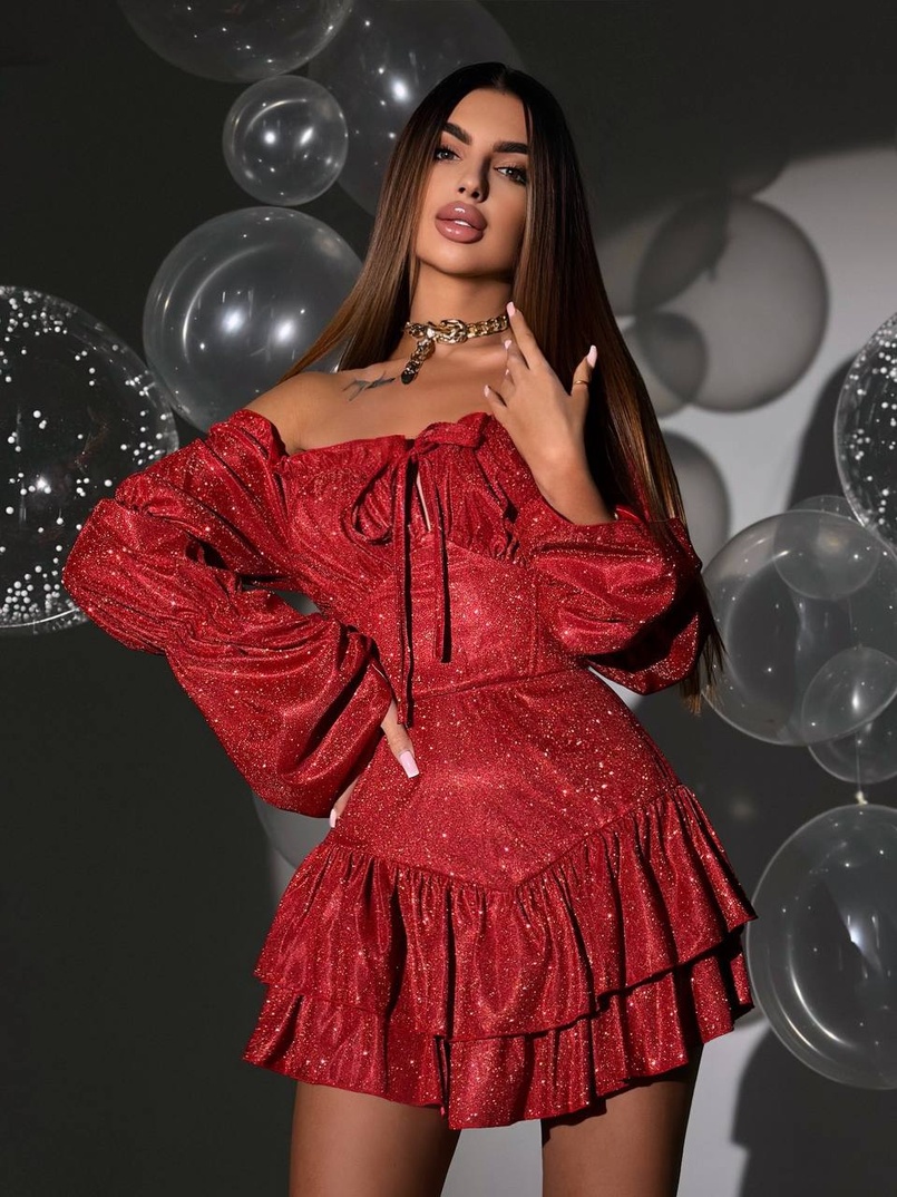 Сукня із пишною спідницею та воланами Сукня із пишною спідницею та воланами | PUSHKA SHOP