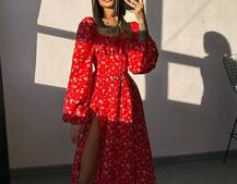 Улюблена сукня-міді зі шнурівкою на талії  Улюблена сукня-міді зі шнурівкою на талії  | PUSHKA SHOP