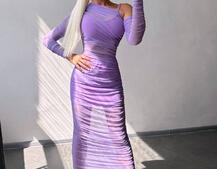 Сукня міді з драпіруванням   Сукня міді з драпіруванням   | PUSHKA SHOP