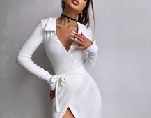 Трикотажна сукня із запахом | PUSHKA SHOP