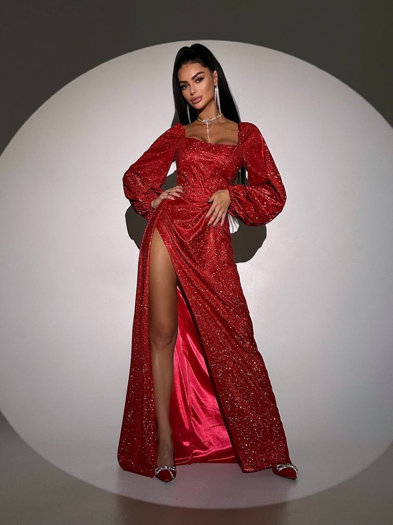 Сяючий комплект: корсет + спідниця  максі з драпіруванням Сяючий комплект: корсет + спідниця  максі з драпіруванням | PUSHKA SHOP