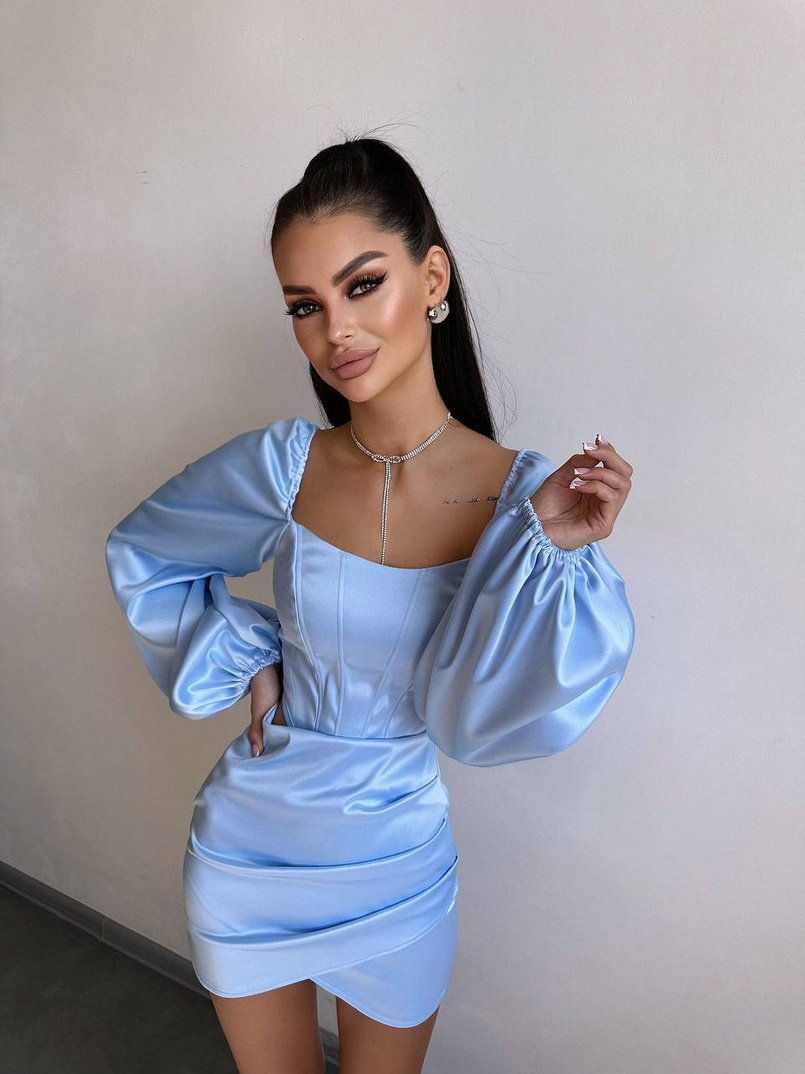 Атласний  комплект: корсет + спідниця з драпіруванням Атласний  комплект: корсет + спідниця з драпіруванням | PUSHKA SHOP