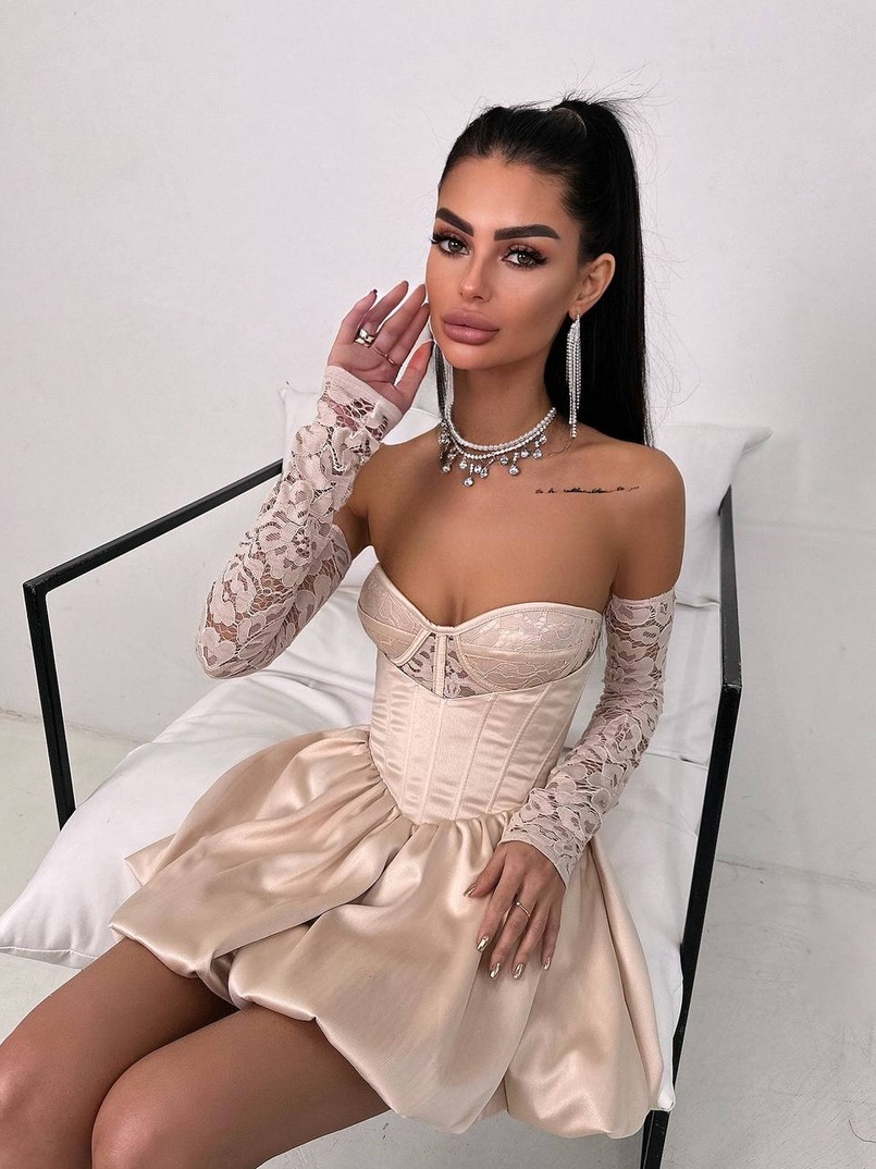 Комплект: мереживний корсет бюстьє + корсетна спідниця Комплект: мереживний корсет бюстьє + корсетна спідниця | PUSHKA SHOP