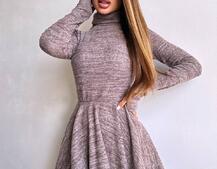 Трикотажна сукня міні із спідницею сонцем     Трикотажна сукня міні із спідницею сонцем     | PUSHKA SHOP