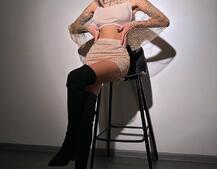 Комплект: топ + спідниця із сіткою зі стразами  Комплект: топ + спідниця із сіткою зі стразами  | PUSHKA SHOP