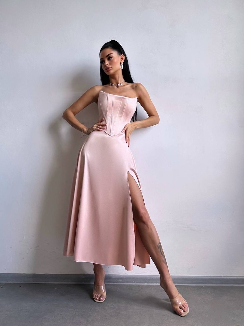 Корсетна сукня міді  | PUSHKA SHOP
