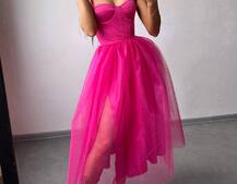 Сукня міді із чашечками з пишною спідницею Сукня міді із чашечками з пишною спідницею | PUSHKA SHOP