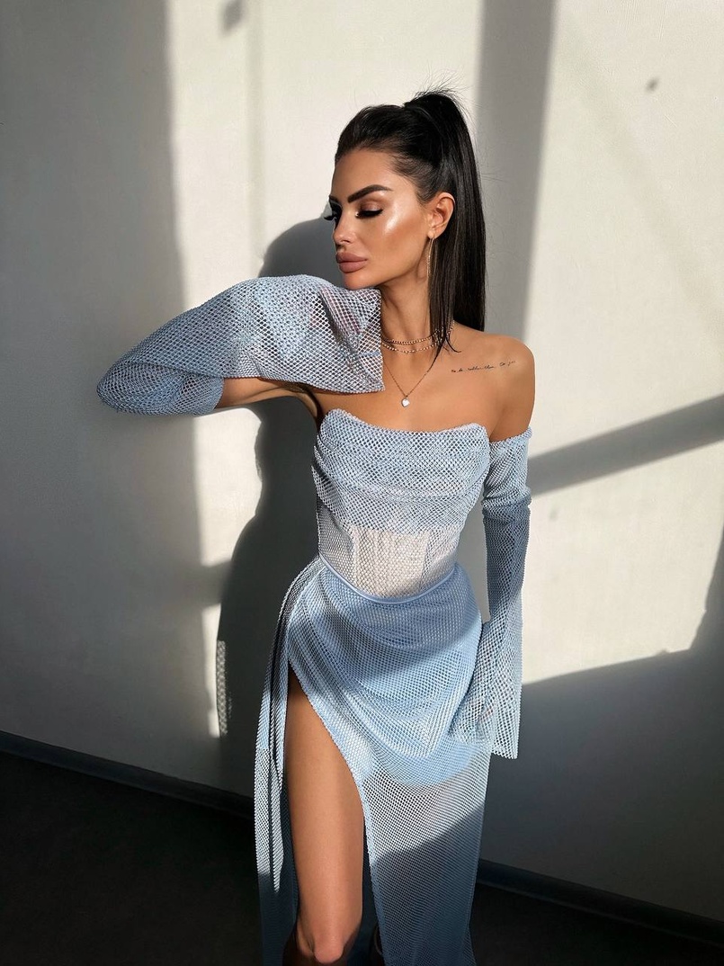 Комплект: корсет з рукавами + спідниця максі Комплект: корсет з рукавами + спідниця максі | PUSHKA SHOP