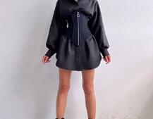 Приталена сорочка + корсет з блискавкою  Приталена сорочка + корсет з блискавкою  | PUSHKA SHOP