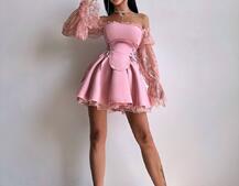 Сукня з корсетом декорована мереживом  Сукня з корсетом декорована мереживом  | PUSHKA SHOP