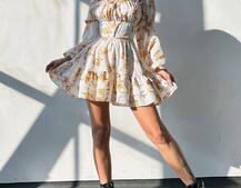 Квіткова сукня з воланами та шнуровкою по спинці Квіткова сукня з воланами та шнуровкою по спинці | PUSHKA SHOP