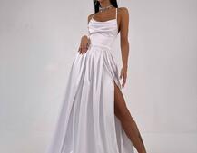 Атласний комплект: корсет + спідниця максі  | PUSHKA SHOP