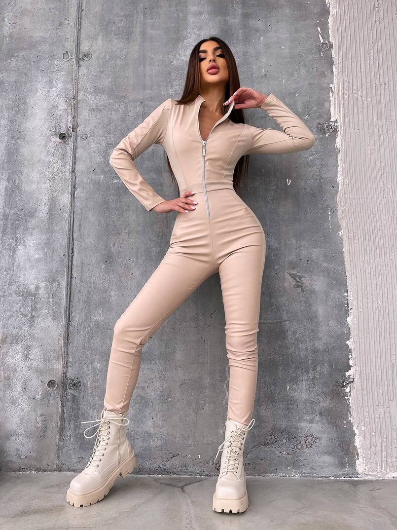 Комбінезон з еко-шкіри  | PUSHKA SHOP