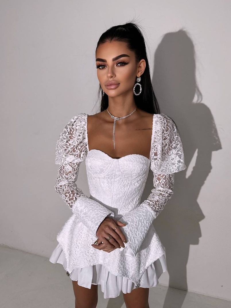 Мереживна сукня з чашечками  Мереживна сукня з чашечками  | PUSHKA SHOP