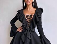 Сукня з з воланами на ґудзиках  Сукня з з воланами на ґудзиках  | PUSHKA SHOP